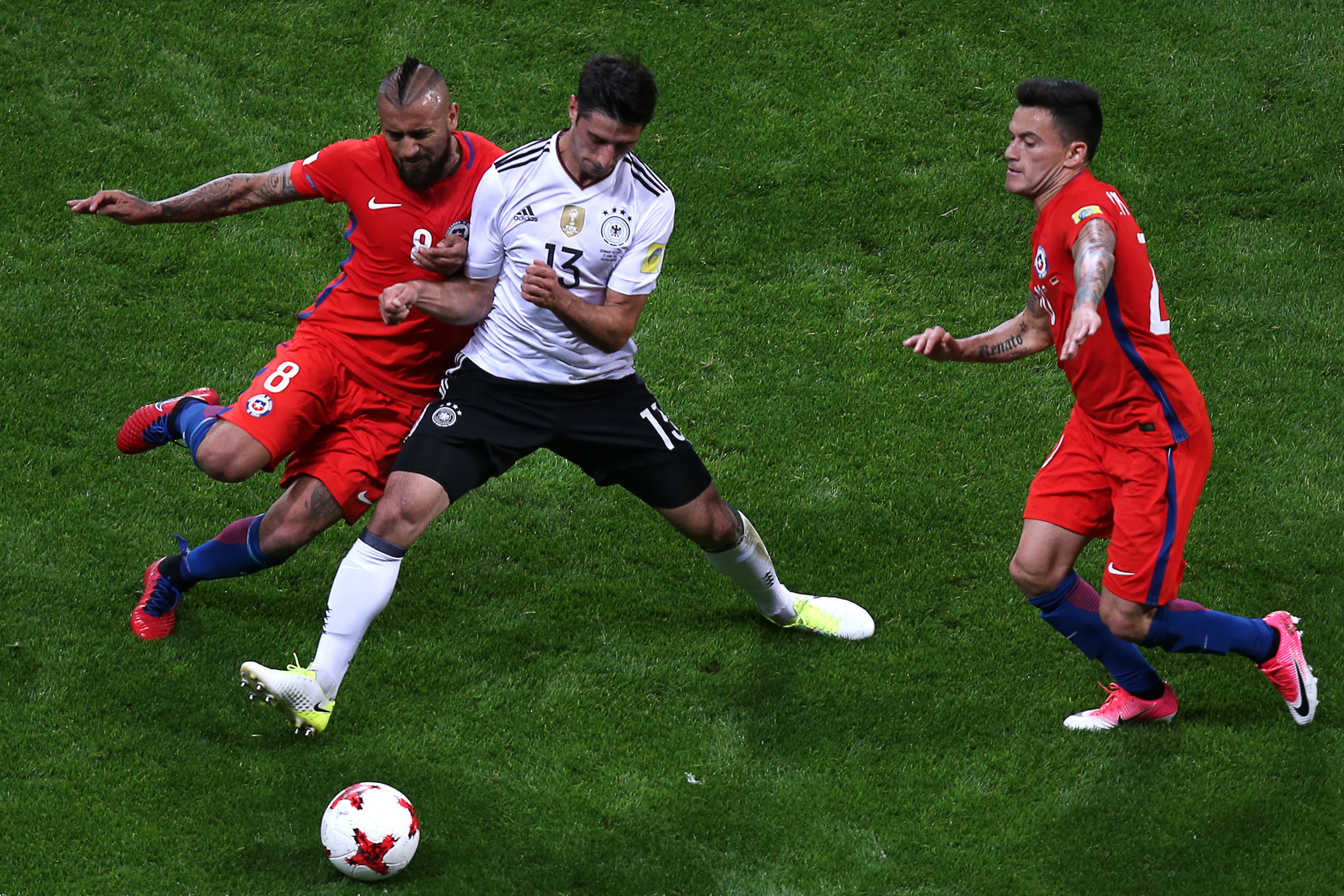 Copa das Confederações: Alemanha e Chile empatam em Kazan