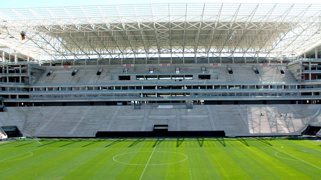 Itaquerão: gramado pronto para receber os jogos da Copa de 2014
