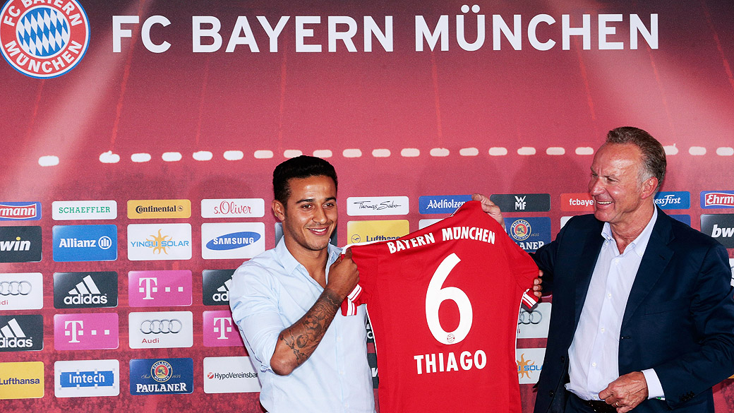 Thiago Alcântara, de 22 anos: estreia no Bayern contra seu ex-clube, o Barcelona