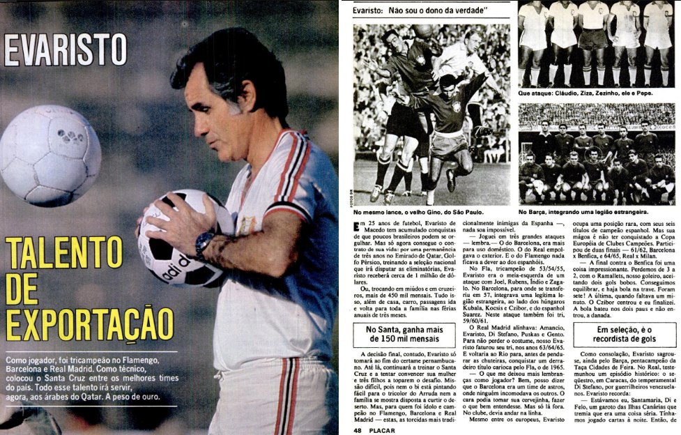 Evaristo de Macedo em edição de PLACAR de 1979 Evaristo de Macedo em edição de PLACAR de 1979