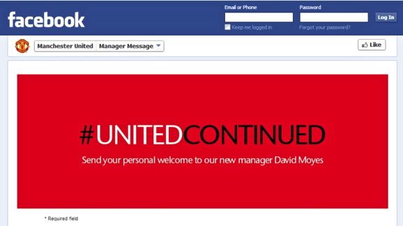 No Facebook, United antecipa anúncio de David Moyes como técnico