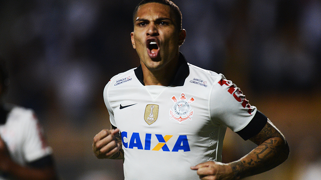 Guerrero comemora gol do Corinthians contra o San Jose da Bolívia