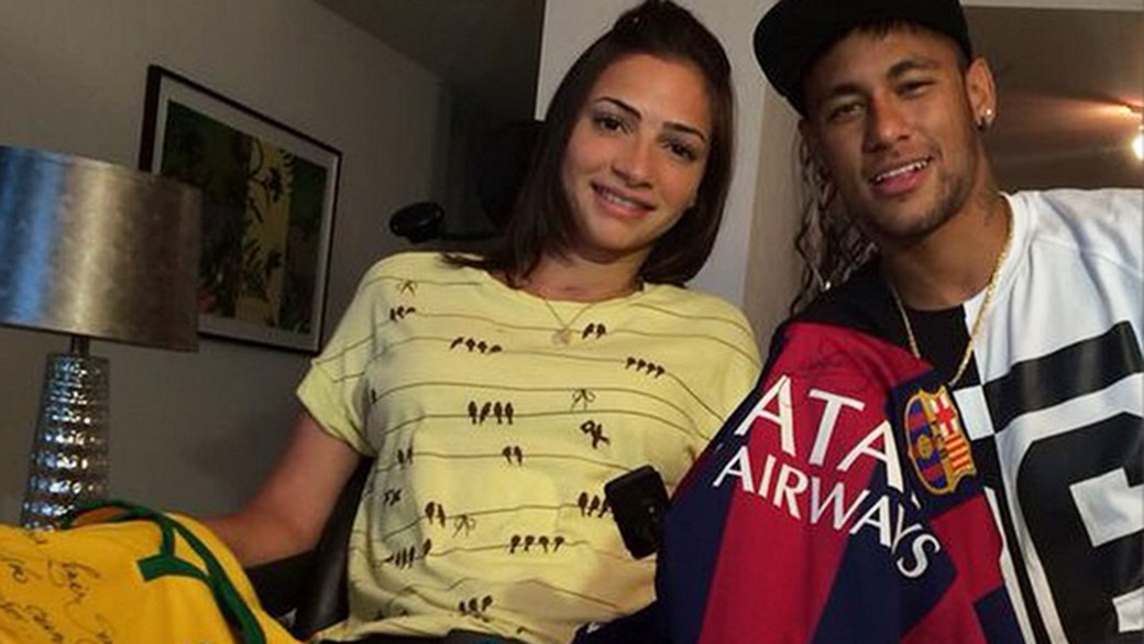 Neymar visitou a atleta Lais Souza em setembro, em Miami (EUA)