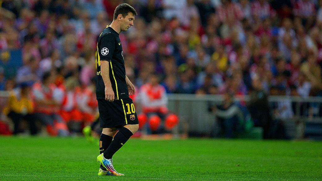 Na derrota no Vicente Calderón, Messi correu apenas 1,5 km a mais que o goleiro Pinto