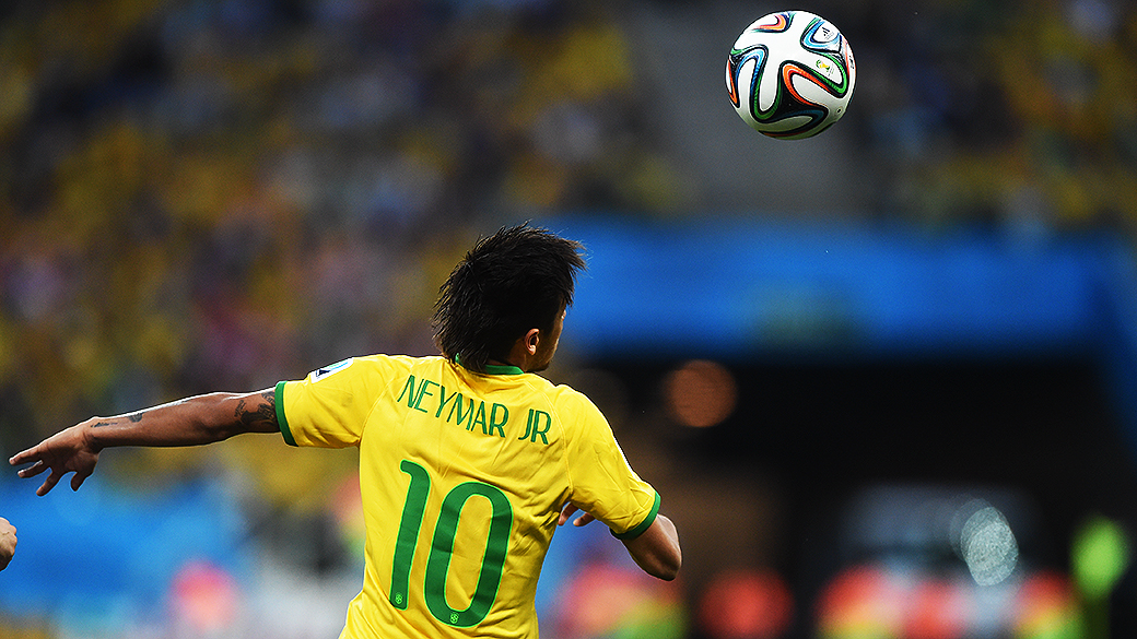 Neymar em lance no jogo contra a Croácia no Itaquerão, em São Paulo