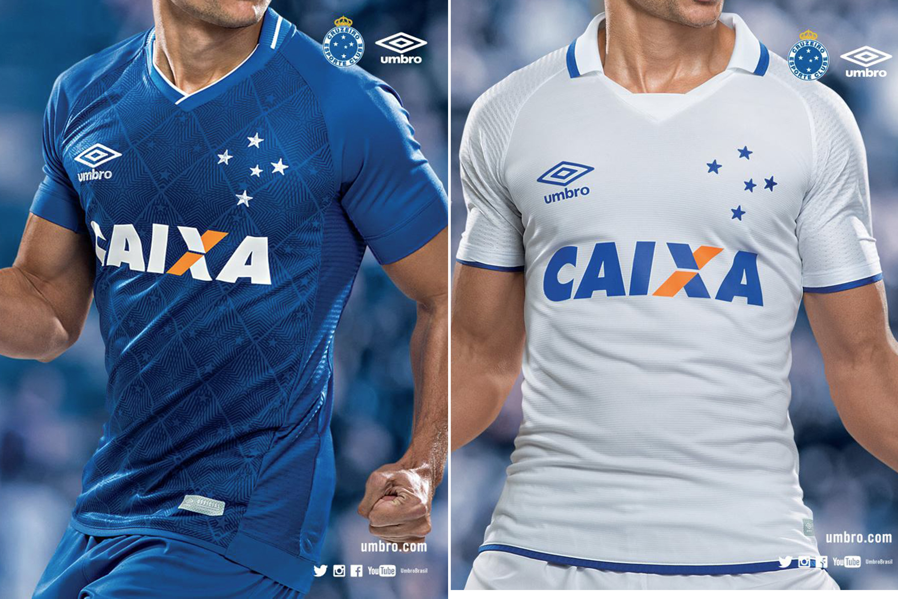 Cruzeiro lança camisas inspiradas nos anos 90