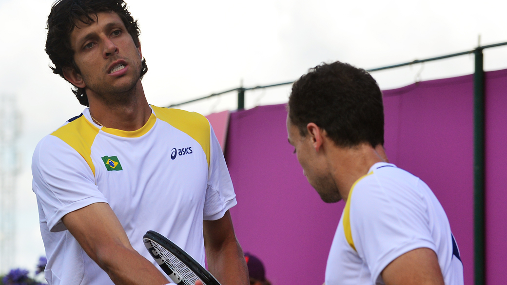 Dupla brasileira Bruno Soares e Marcelo Melo são eliminados pela dupla francesa dos Jogos Olímpicos de Londres em 02/08/2012