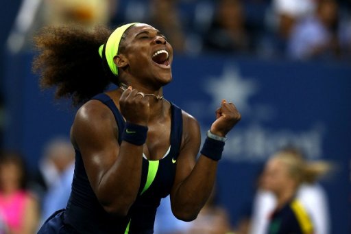Serena Williams vibra ao conquistar o US Open no USTA Billie Jean King National Tennis Center