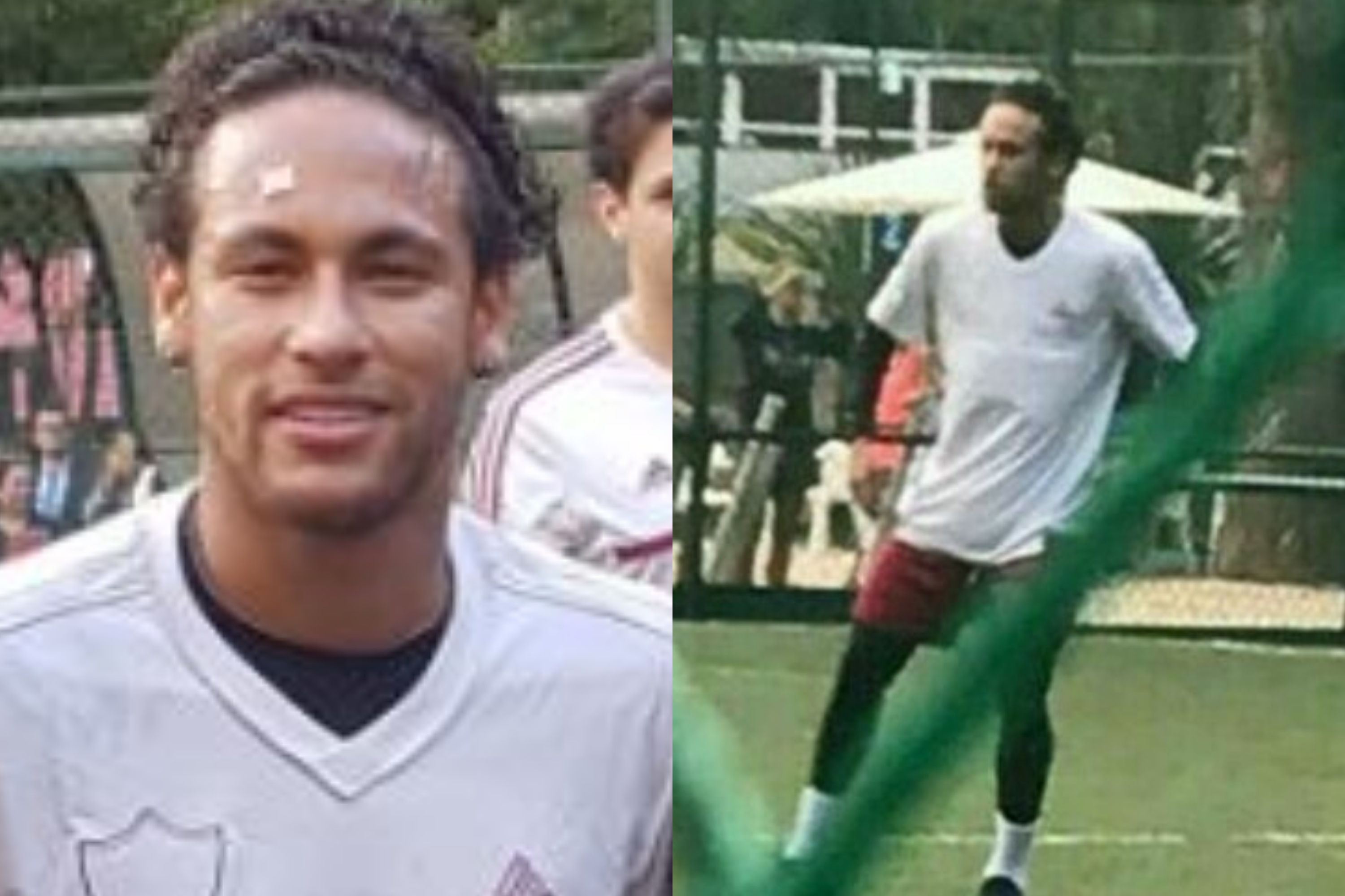 Neymar joga pelada com camisa do Fluminense – do avesso