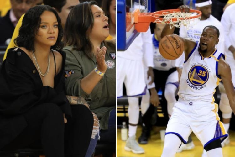 Na final da NBA, Kevin Durant se estranha com… Rihanna