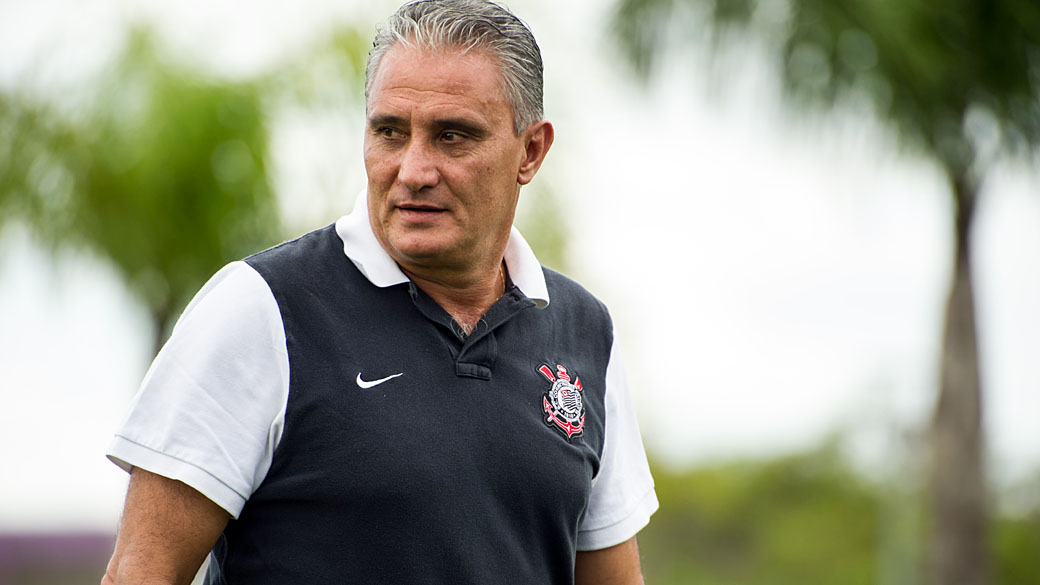 Tite durante treino do Corinthians