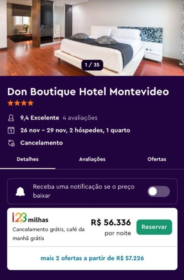 Diárias de hotel chegam até a 56.000 -