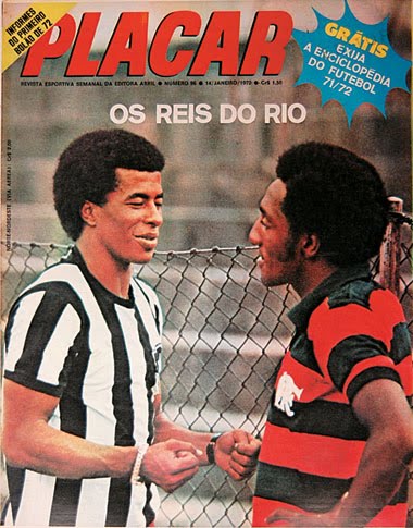 Jairzinho e Paulo Cezar Caju em capa de 1972