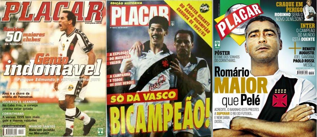 Capas de PLACAR com o Vasco em destaque
