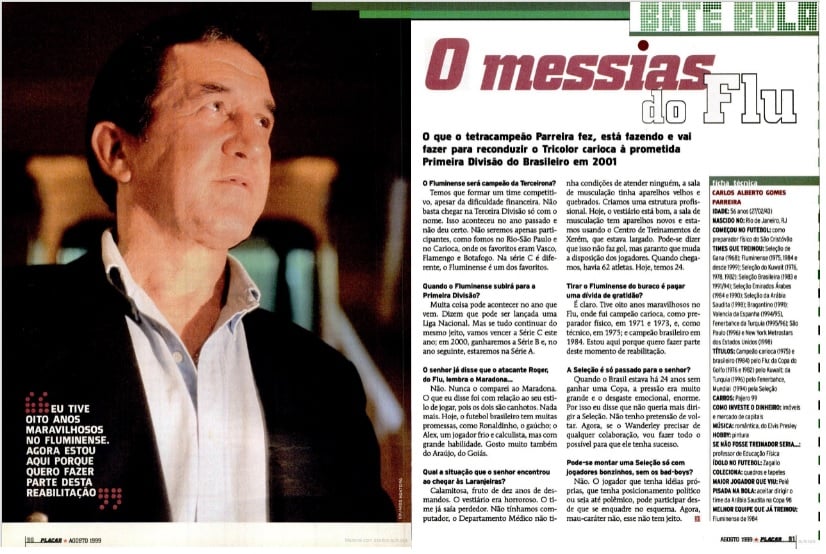 Entrevista com Carlos Alberto Parreira, em 1999