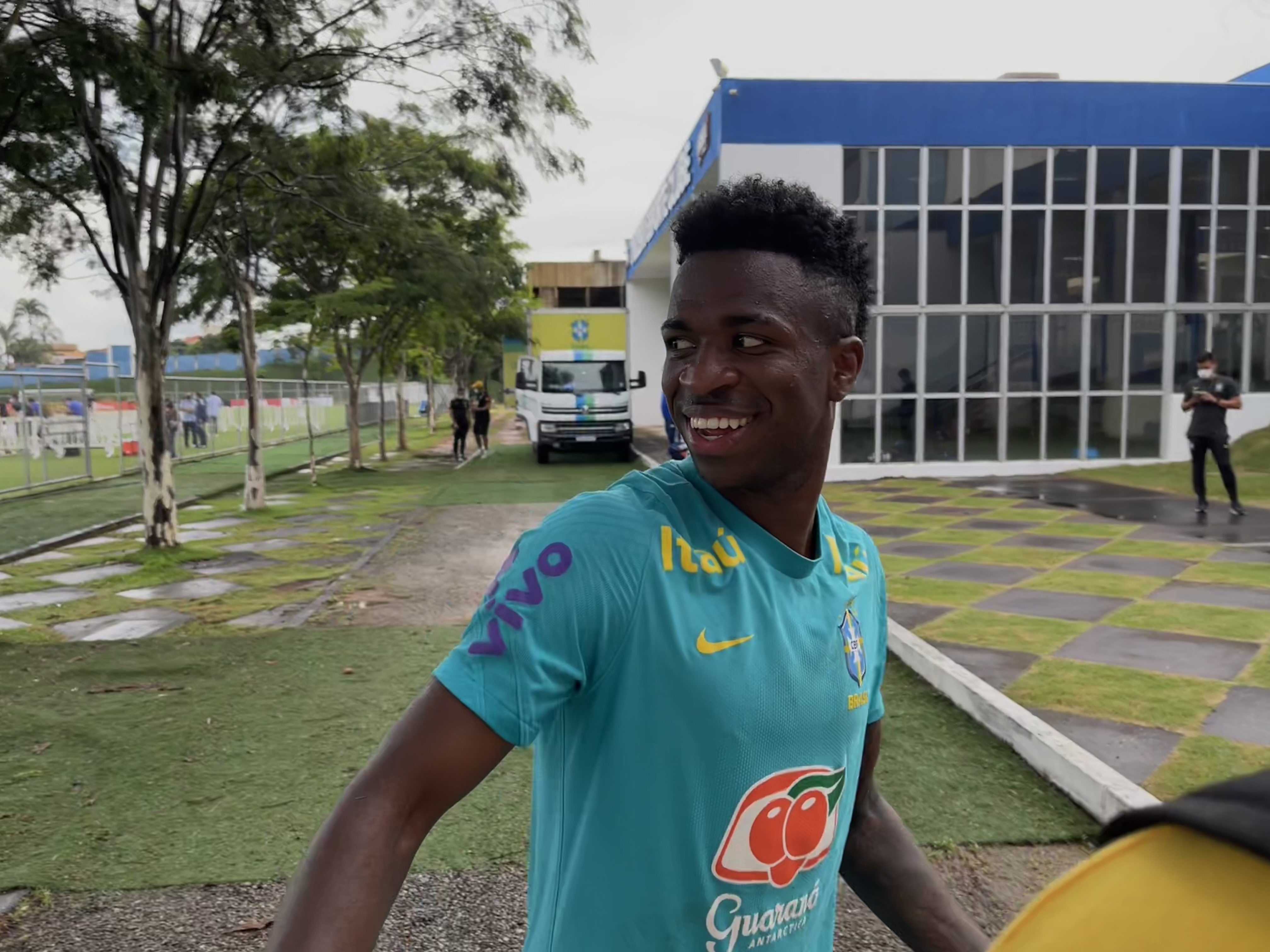 Vinícius Júnior durante treino da seleção em Belo Horizonte -