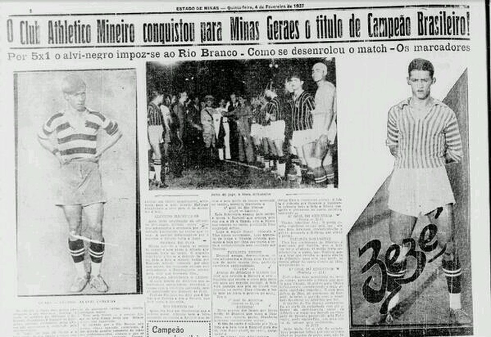 1937 Atlético Galo apontado como campeão brasileiro pelo Estado de Minas -