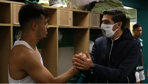 Gabriel Menino e Abel Ferreira