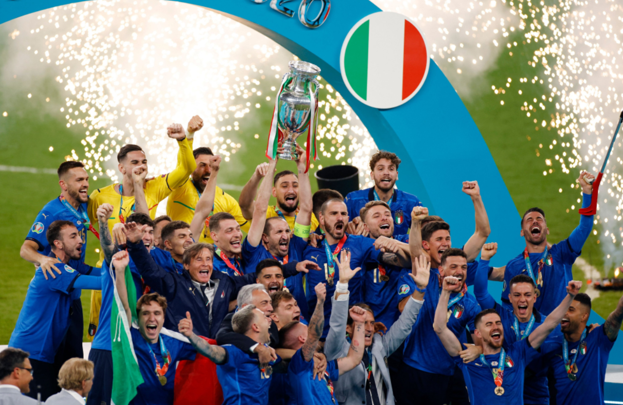 Seleção da Itália foi campeã da Eurocopa em 2021 -