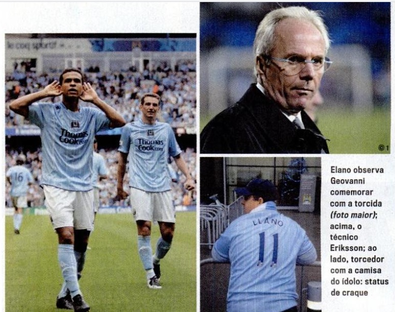 Matéria sobre o Manchester City em janeiro de 2008