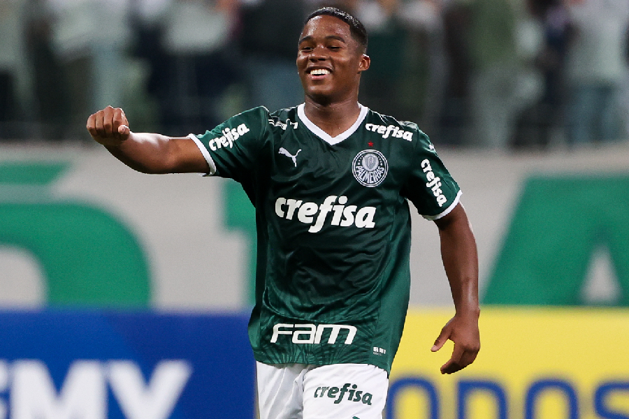 Endrick atingiu a marca de 80 gols pela base do Palmeiras