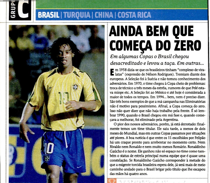 Brasil no Guia da Copa de 2002