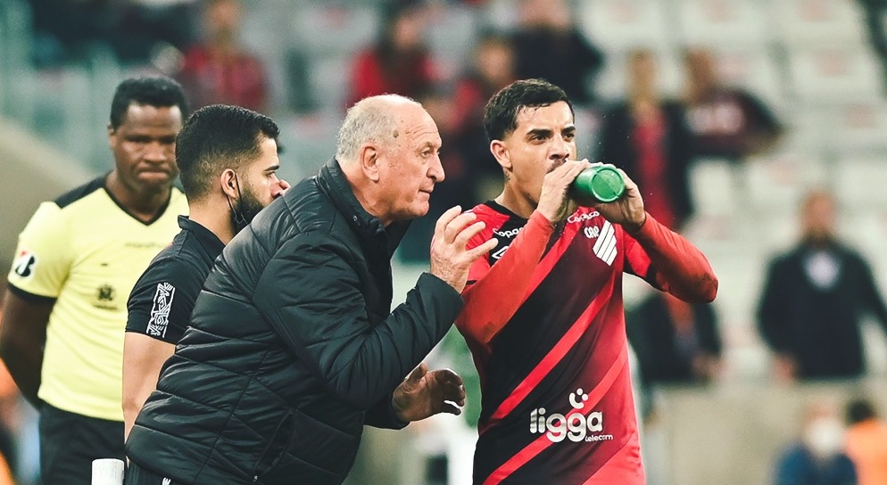 Felipão e David Terans, do Athletico