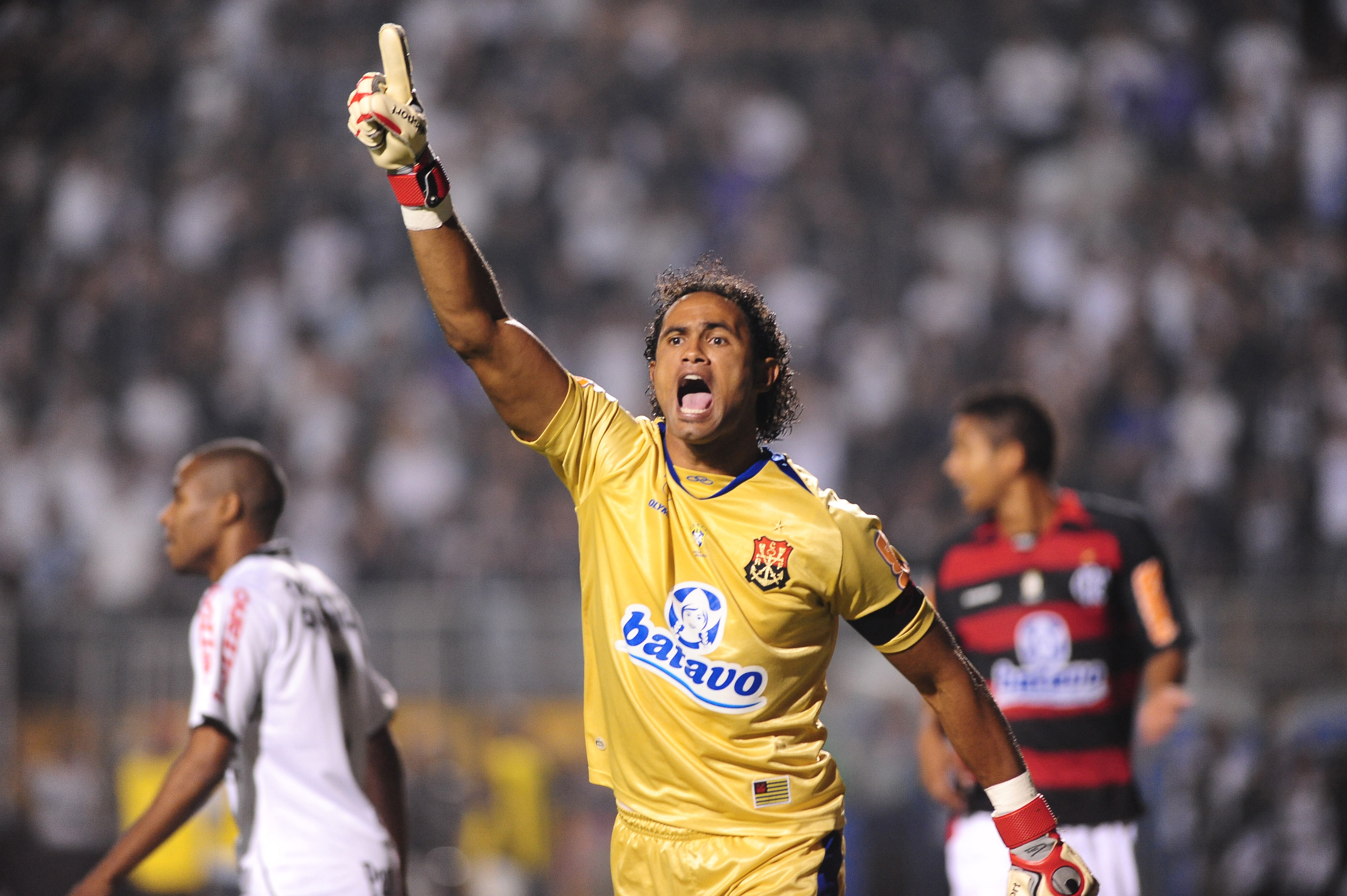 Bruno, goleiro do Flamengo durante do segundo jogo das oitavas de final entre Corinthians 2 x 1 Flamengo, pela Copa Libertadores da América 2010, no Pacaembu
