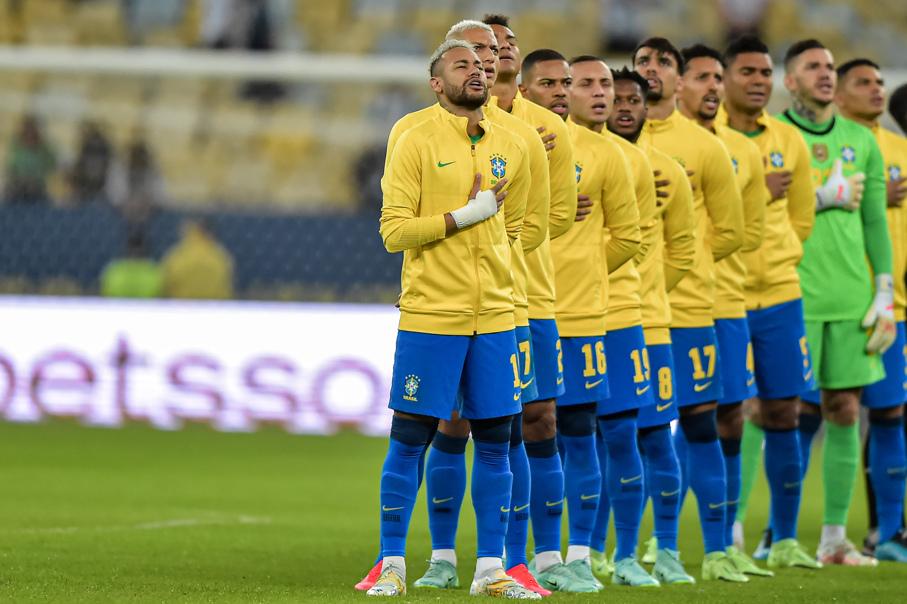 Seleção brasileira na disputa da final da Copa América em 2021