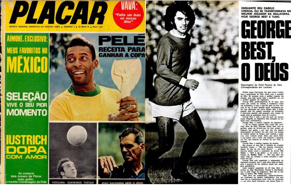 O futebol de hoje e o futebol do passado no Brasil de 1970