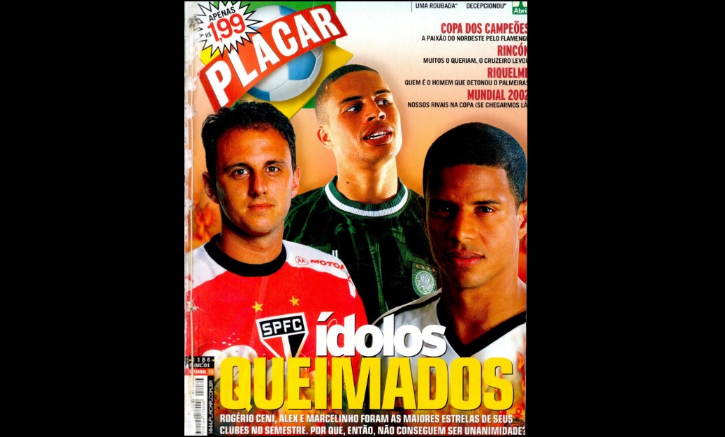 Rogério Ceni, Alex e Marcelinho: os ídolos na fogueira, em edição de 2001