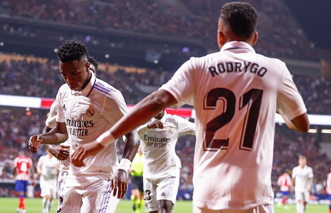 Vinicius Júnior e Rodrygo, do Real Madrid, dançando -