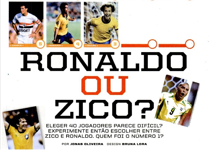 Há 12 anos, PLACAR debateu: quem foi maior, Ronaldo ou Zico?