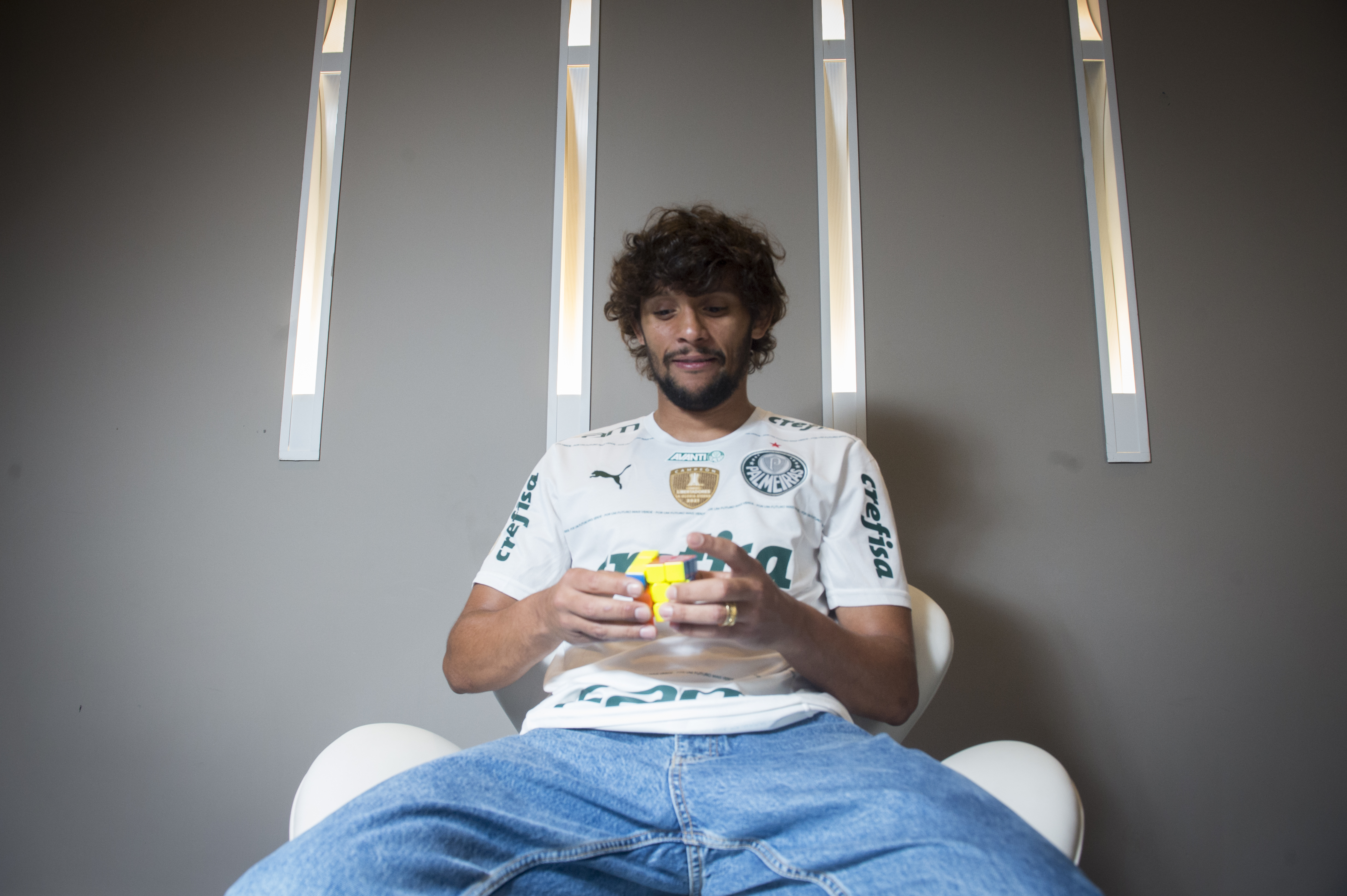 O meio-campista Gustavo Scarpa, do Palmeiras -