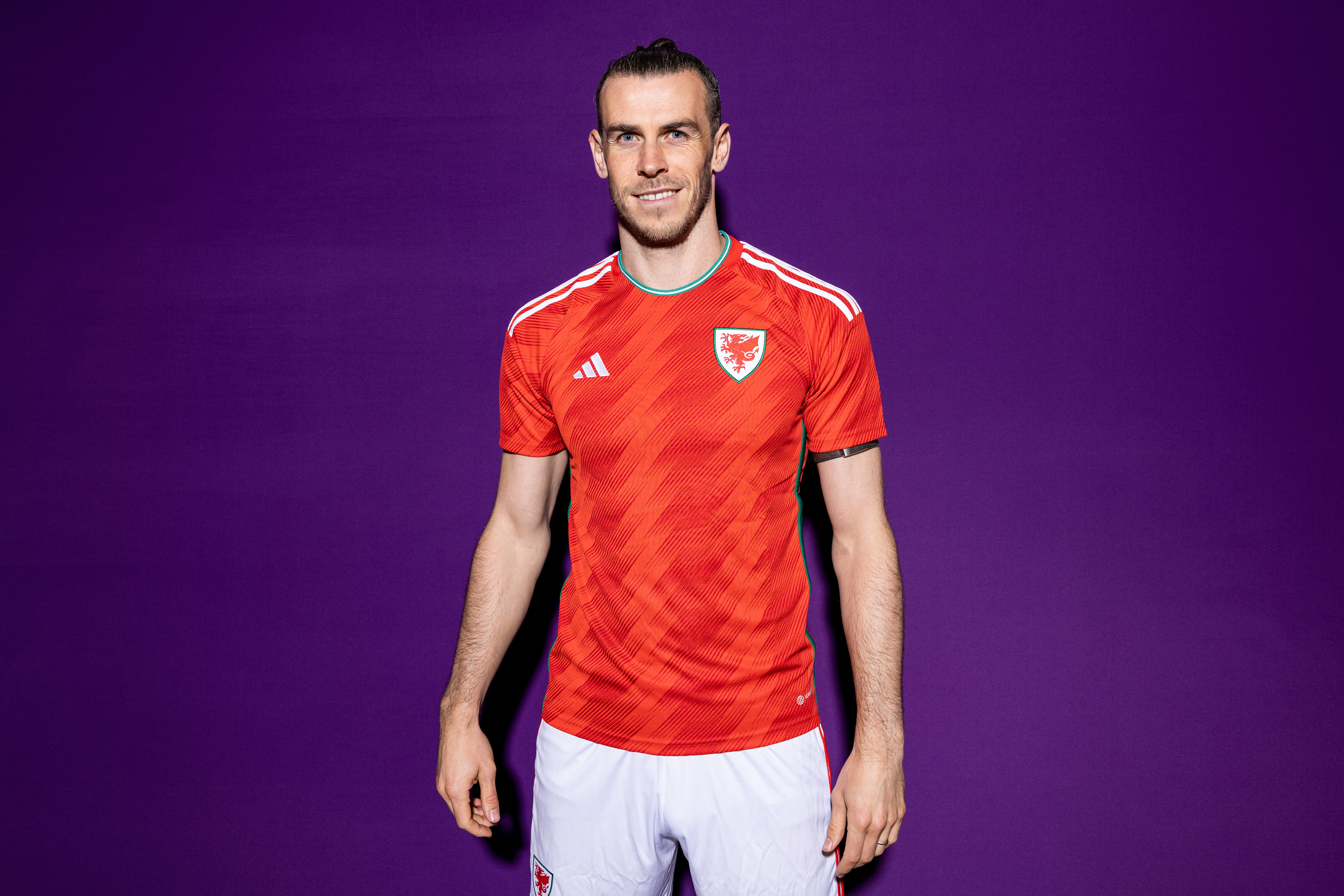 DOHA, QATAR - NOVEMBER 16: Gareth Bale of Wales poses during the official FIFA World Cup Qatar 2022 portrait session on November 16, 2022 in Doha, Qatar. (Photo by Adam Pretty - FIFA/FIFA via Getty Images)