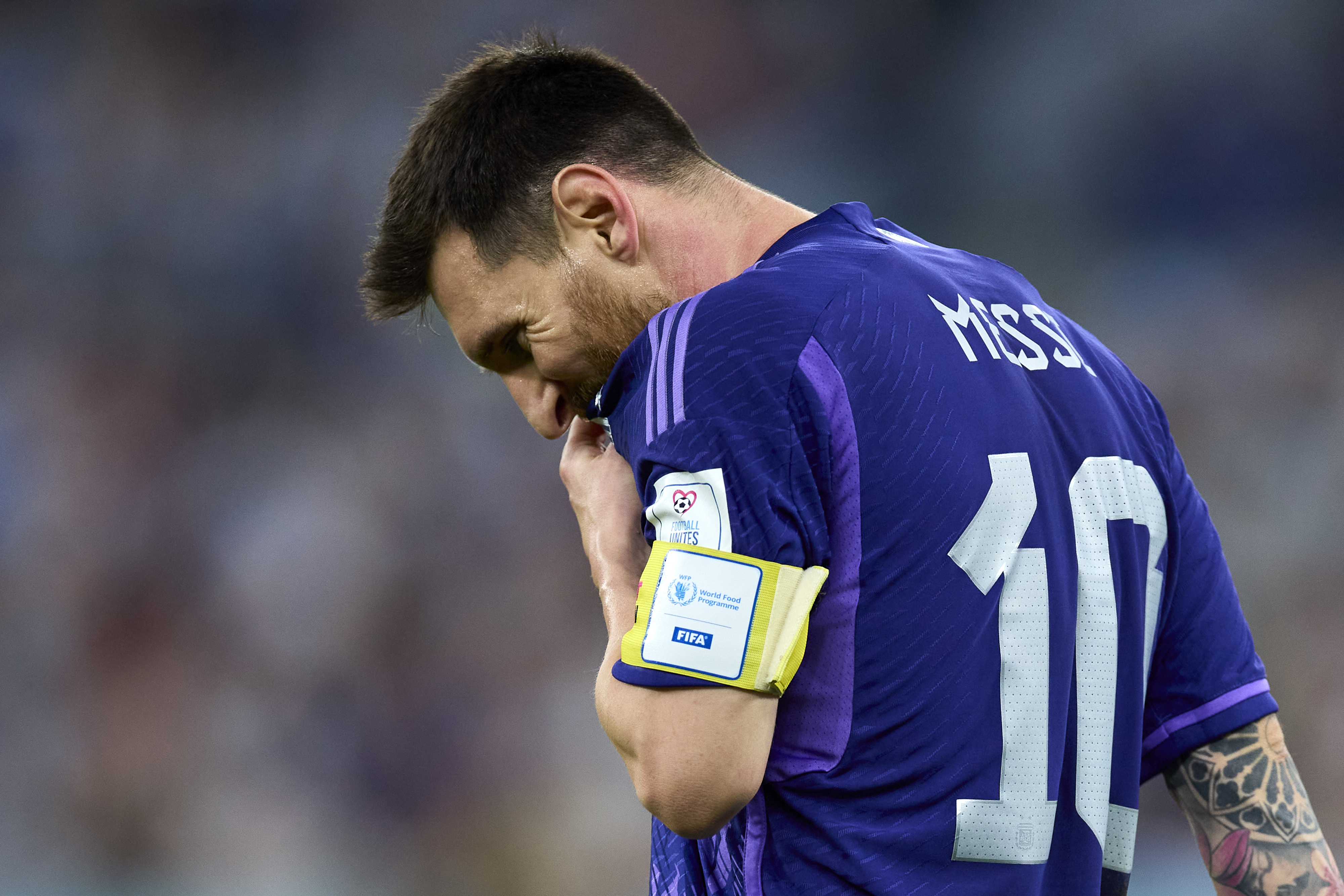 Messi lamenta o pênalti perdido - Juan Luis Diaz/Getty Images