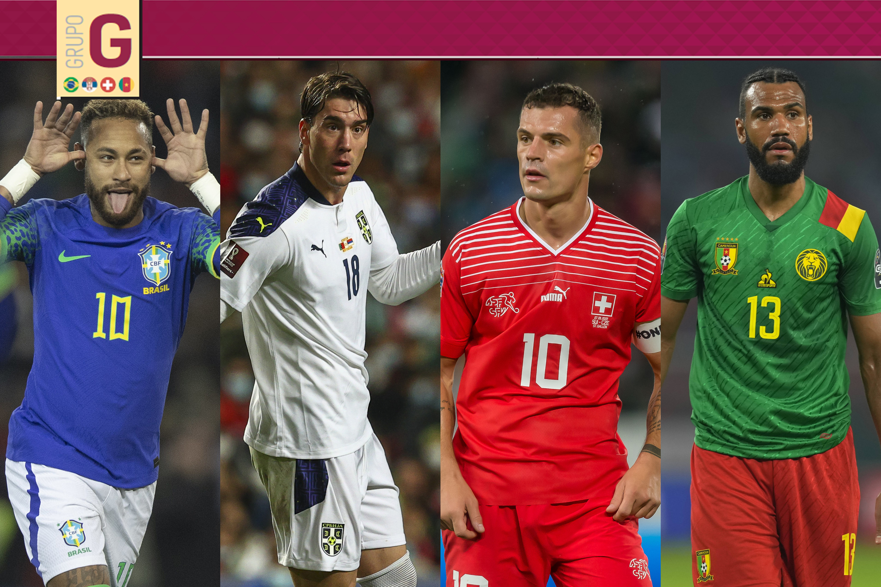 Brasil, Camarões, Sérvia e Suíça: conheça as seleções do grupo G da Copa do  Mundo