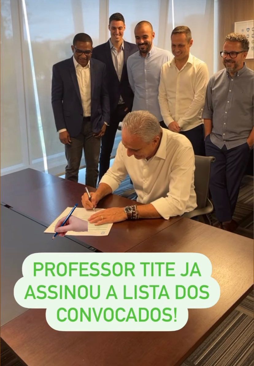 Técnico Tite assina lista de convocados para a Copa do Catar