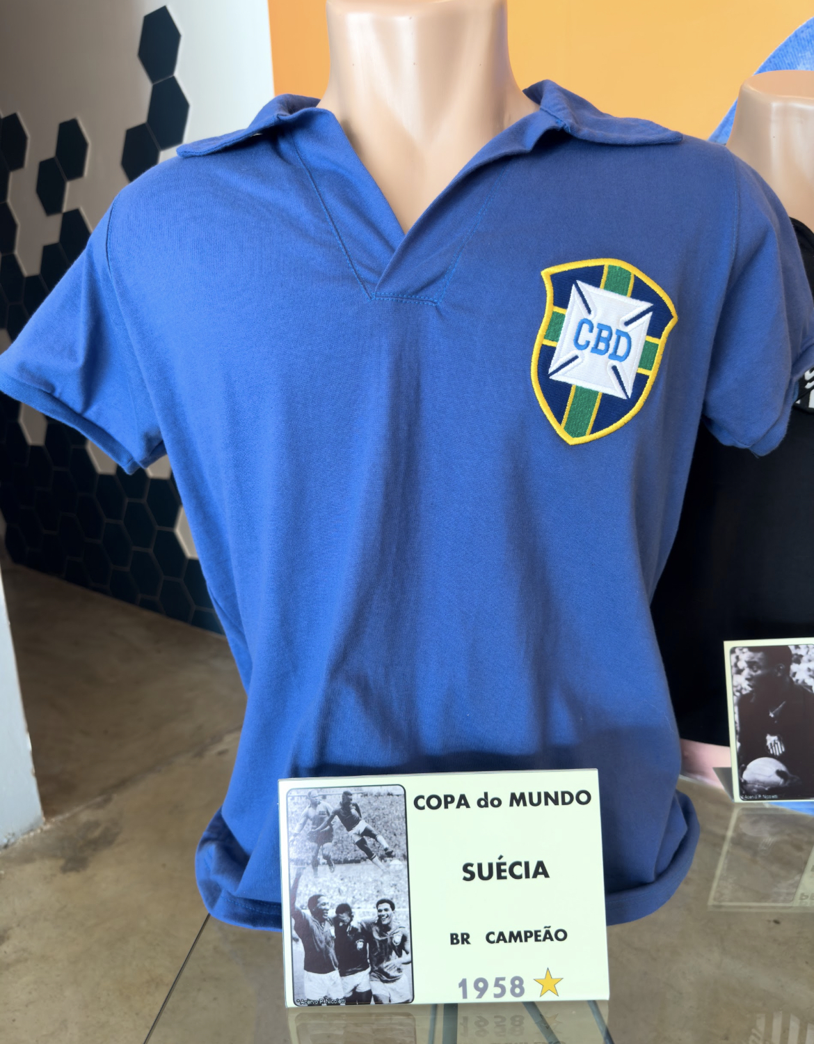 Réplica da camisa utilizada na Copa do Mundo de 1958 -