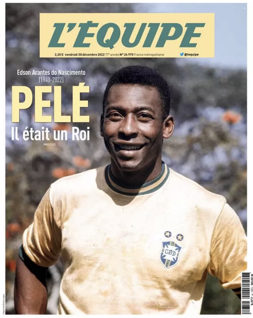 L'Equipe chegou a pintar seu logo de verde e amarelo -