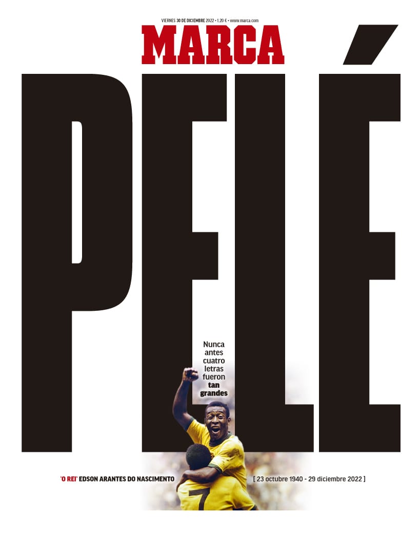 Marca, da Espanha, deu destaque ao Rei -