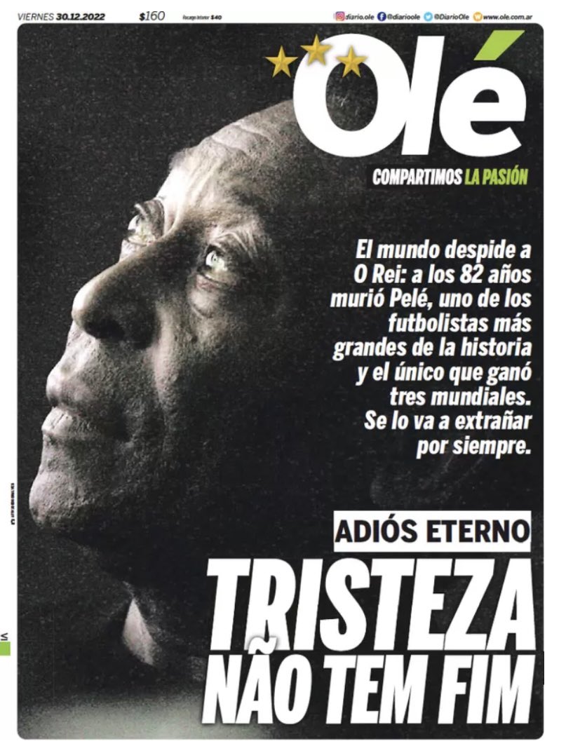 Argentino Olé escreveu em português -