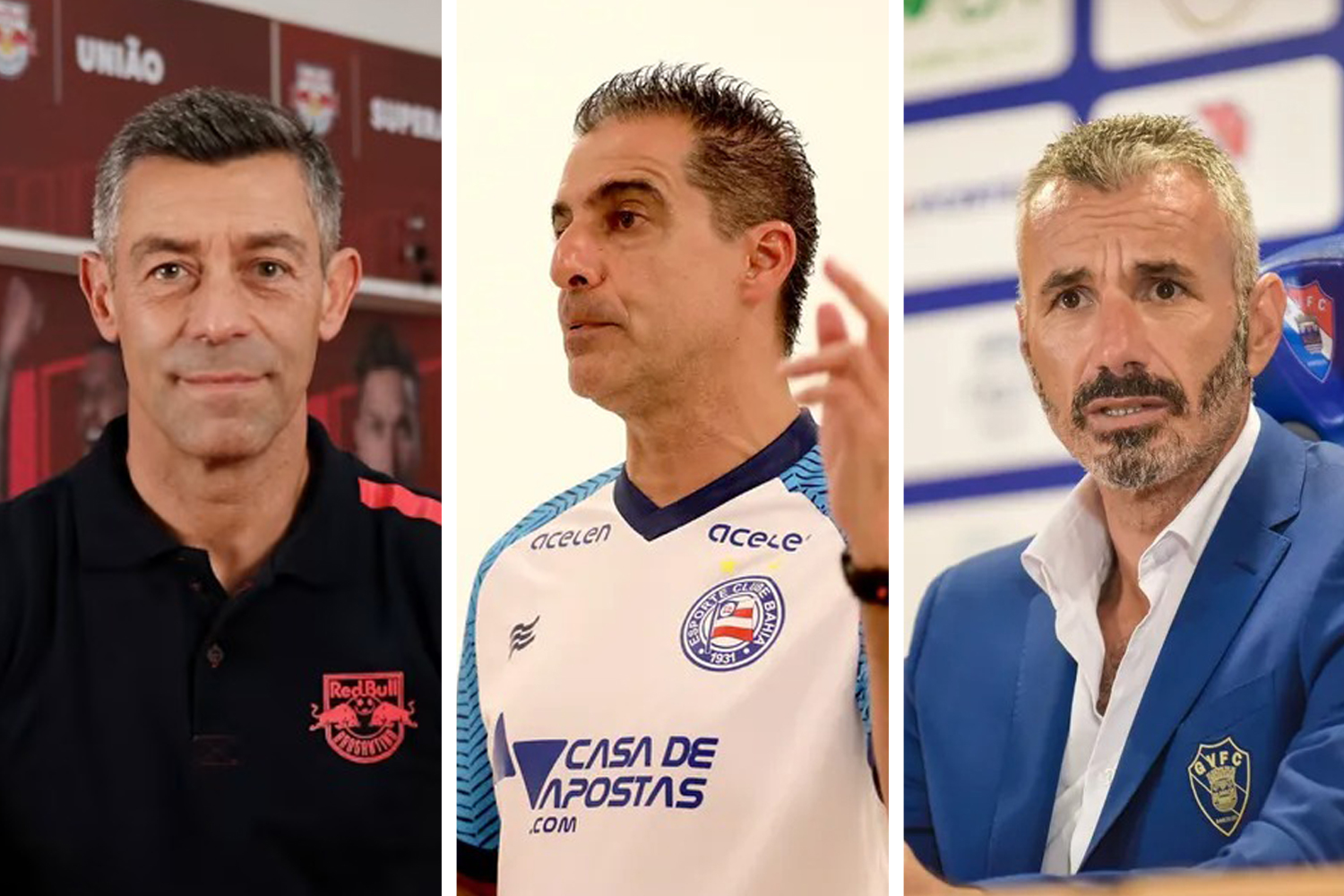 Pedro Caixinha, Renato Paiva e Ivo Vieira, as novidades na Série A em 2023 -