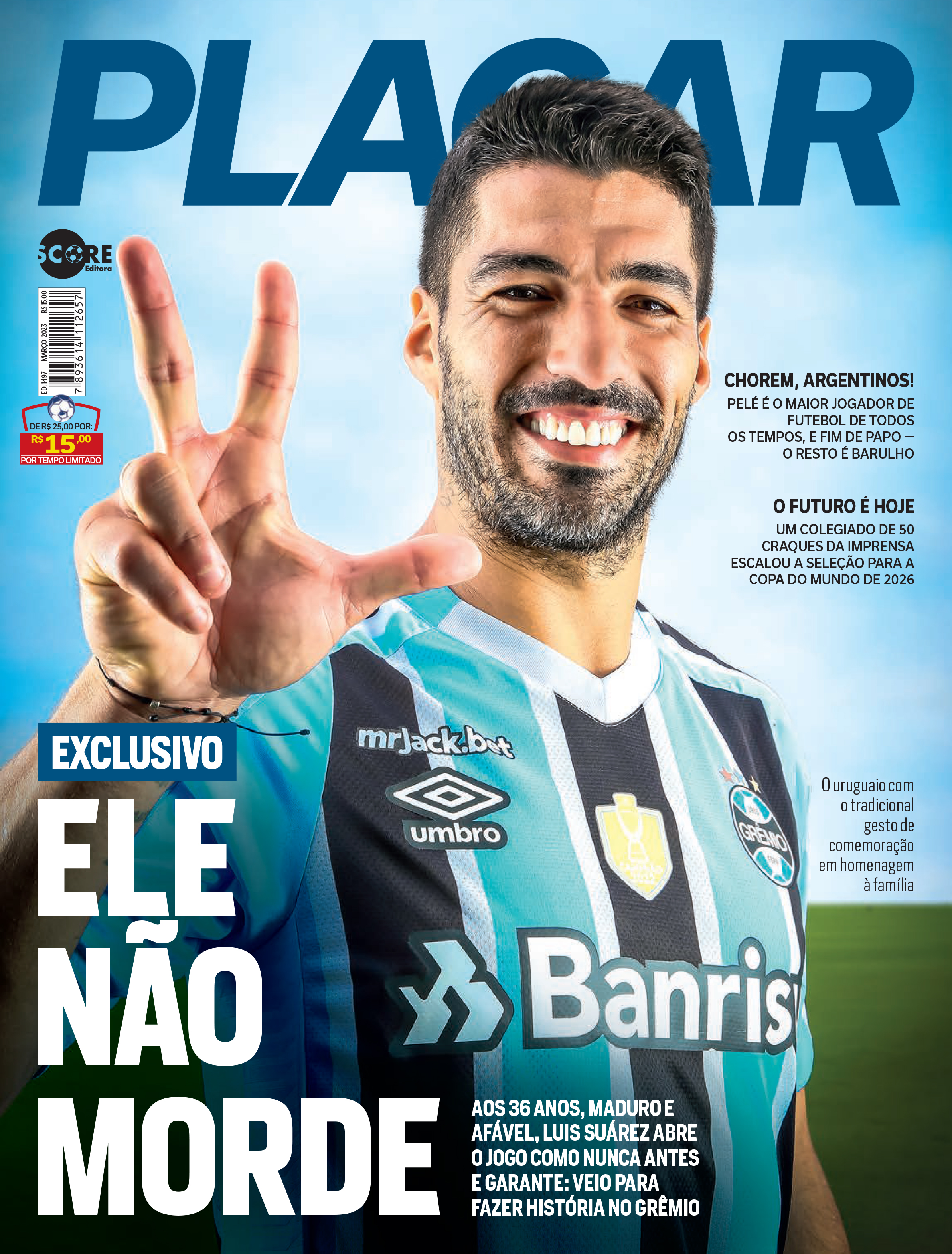 Capa da edição de março de 2023 da Revista Placar - Reprodução/Placar