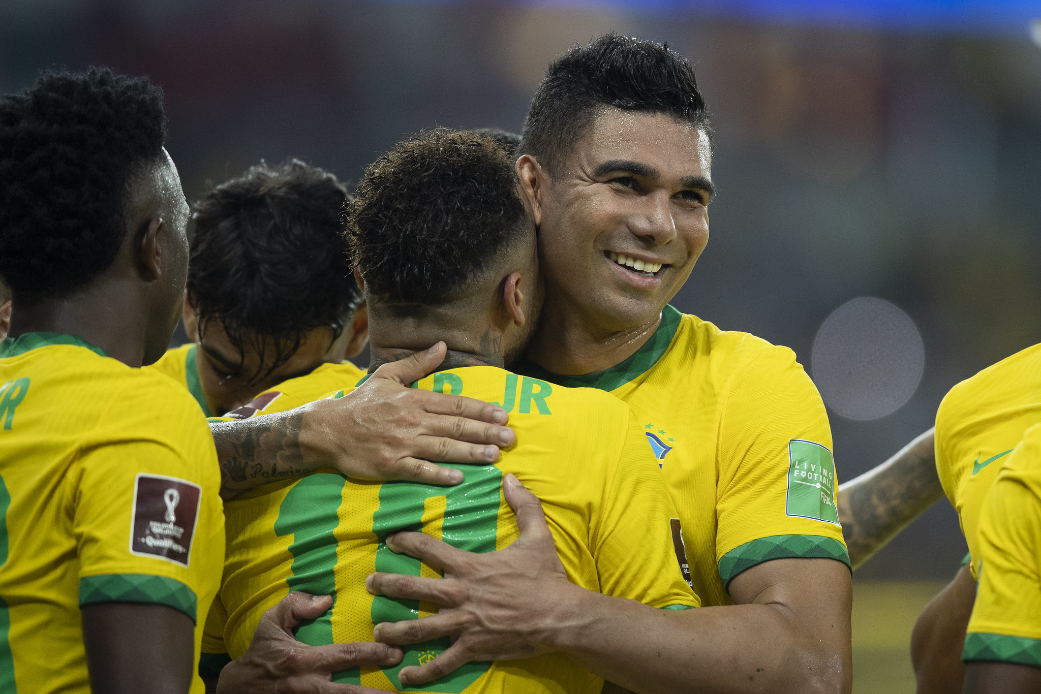 Volante e atacante durante partida pela seleção, em 2021