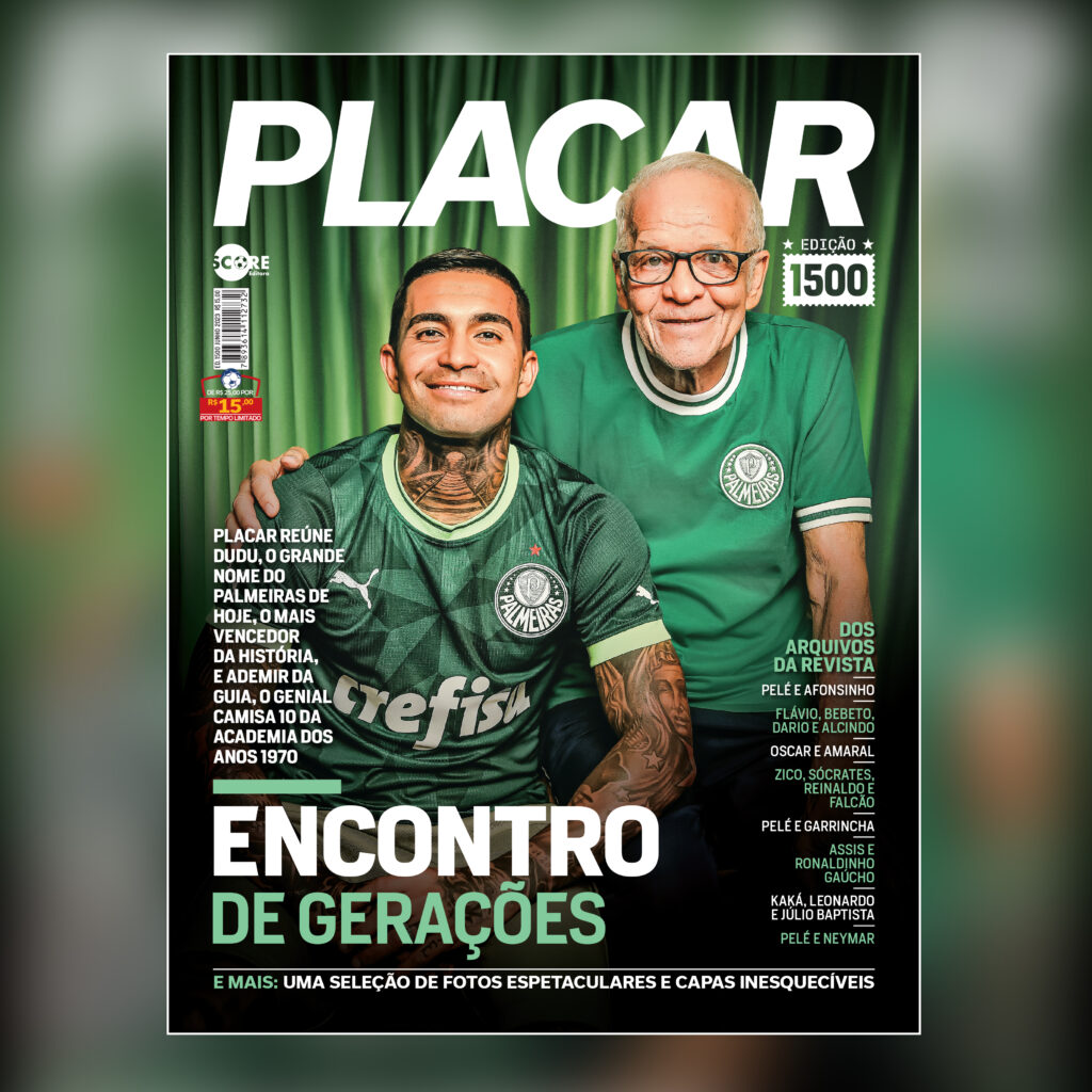 Dudu e Ademir da Guia, do Palmeiras, na capa da PLACAR 1500
