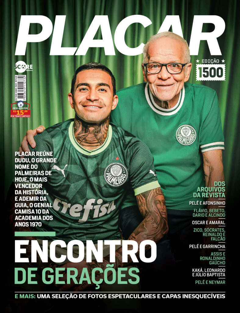 Dudu e Ademir da Guia, do Palmeiras, na capa da PLACAR 1500