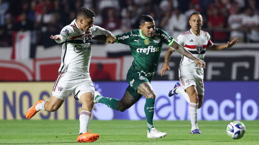 No clássico paulista, São Paulo levou a melhor sobre o Palmeiras no primeiro jogo - Cesar Greco/Palmeiras