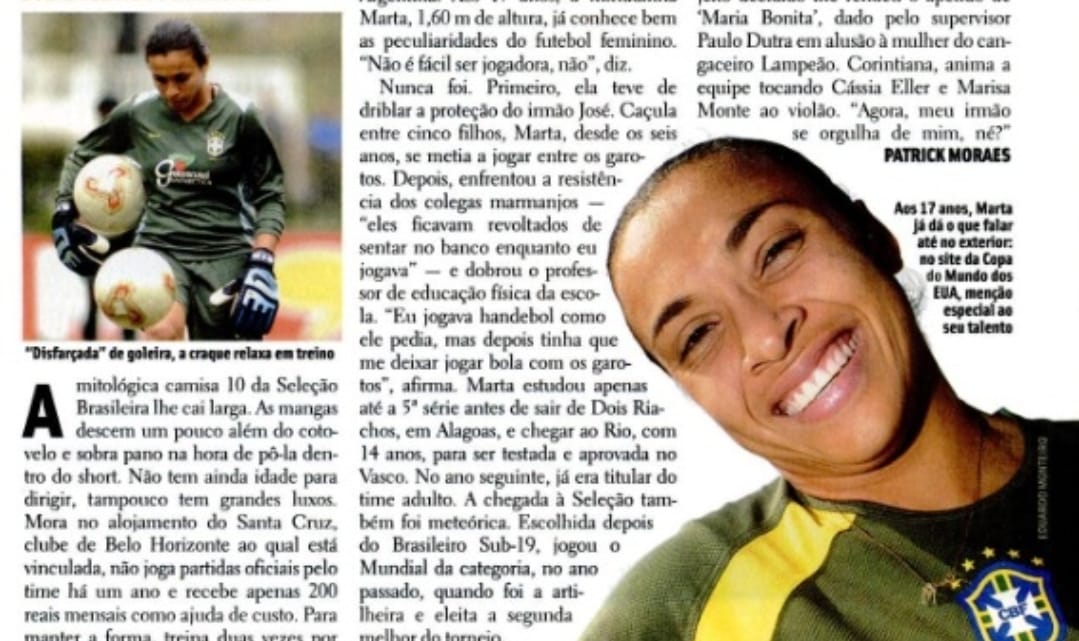 Há 20 anos, PLACAR apresentou a revelação Marta, que ganhava 200 reais