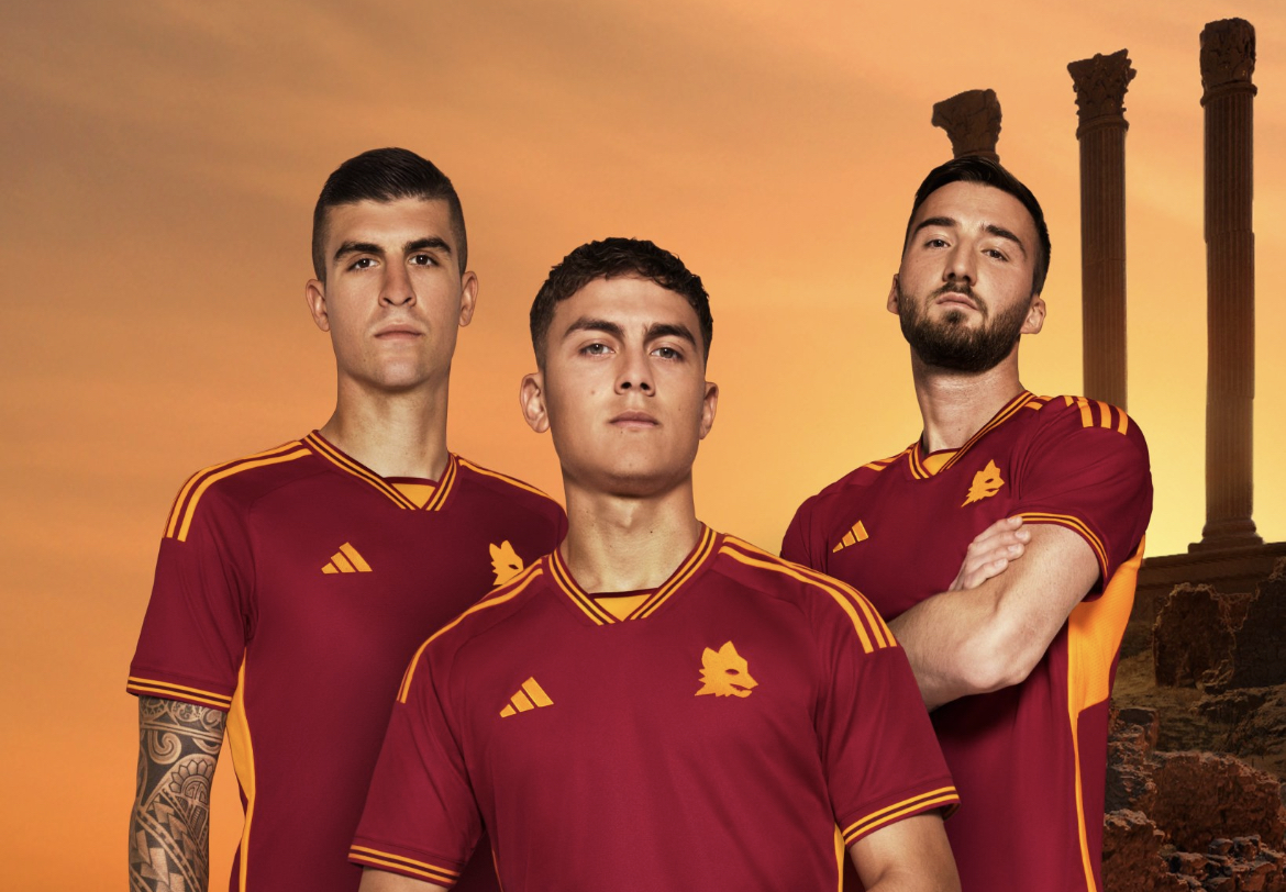 Roma retoma parceria com Adidas e traz de volta o escudo ‘lupetto’